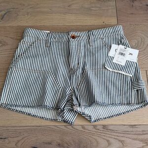 Brixton Striped Denim Shorts 26 W